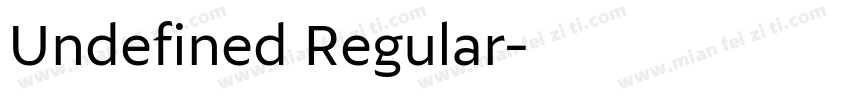 Undefined Regular字体转换